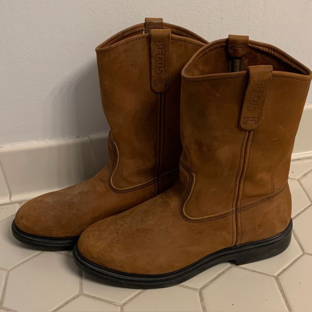 Red Wing Pecos Supersole Brown Leather pull on Boots 11.5 VGUC - Picture 5 of 6